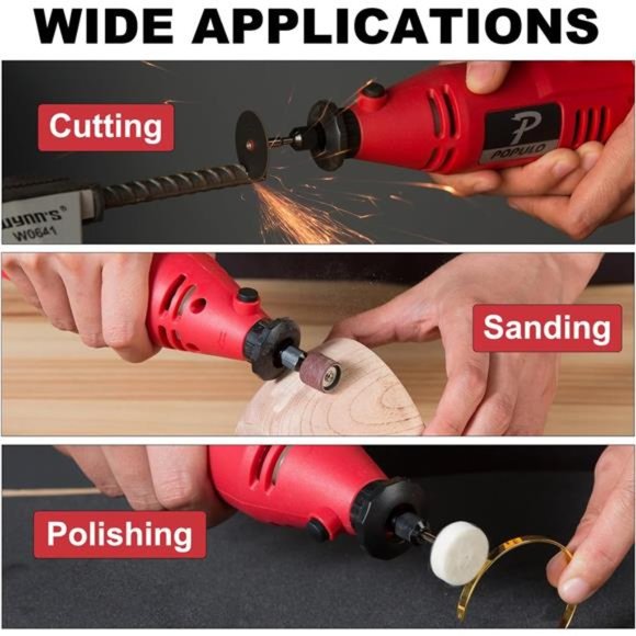 Power Rotary Tool Kit with Flexible Shaft,107 PCS, Variable Speed Engraving Tool - Picture 3 of 6